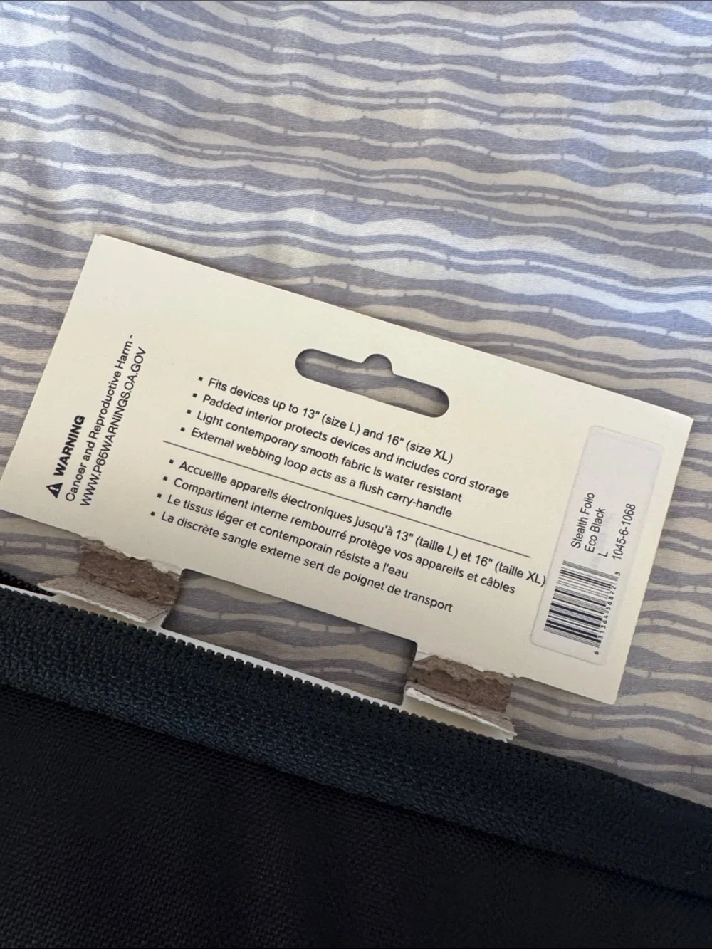 Timbuk2 Black Laptop Sleeve Stealth Folio Kit bag